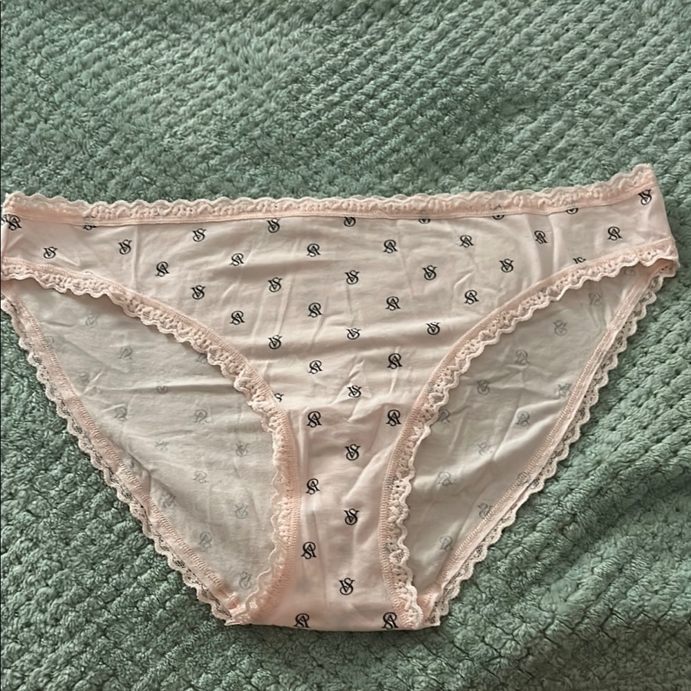 Victoria's Secret Pink Lace Trim Bikini Panties